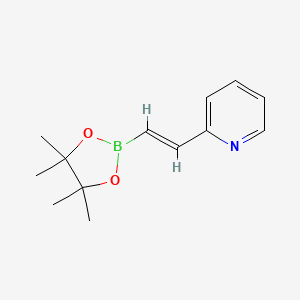 molecular formula C13H18BNO2 B3244316 (E)-2-(2-(4,4,5,5-四甲基-1,3,2-二氧杂硼烷-2-基)乙烯基)吡啶 CAS No. 161395-83-1