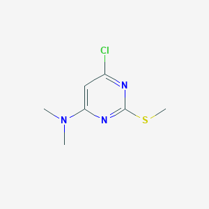 molecular formula C7H10ClN3S B3244365 (6-Chloro-2-methylsulfanyl-pyrimidin-4-yl)-dimethyl-amine CAS No. 161611-29-6