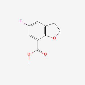 molecular formula C10H9FO3 B3244373 Methyl 5-fluoro-2,3-dihydrobenzofuran-7-carboxylate CAS No. 1616110-68-9