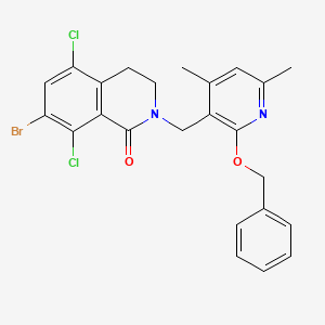 2-((2-(benzyloxy)-4,6-dimethylpyridin-3-yl)methyl)-7-bromo-5,8-dichloro-3,4-dihydroisoquinolin-1(2H)-one