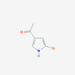 molecular formula C6H6BrNO B3244394 Ethanone, 1-(5-bromo-1H-pyrrol-3-yl)- CAS No. 16168-95-9