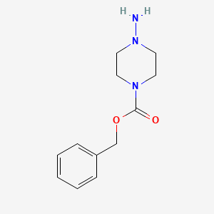 molecular formula C12H17N3O2 B3244400 Benzyl 4-aminopiperazine-1-carboxylate CAS No. 161683-15-4