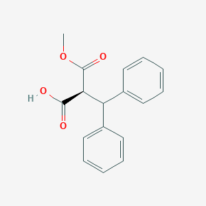 molecular formula C17H16O4 B3244413 (S)-2-(Methoxycarbonyl)-3,3-diphenylpropanoic acid CAS No. 161869-03-0