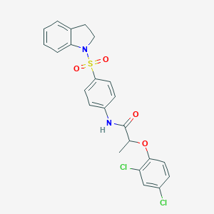 molecular formula C23H20Cl2N2O4S B324442 2-(2,4-dichlorophenoxy)-N-[4-(2,3-dihydro-1H-indol-1-ylsulfonyl)phenyl]propanamide 
