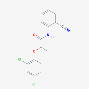 molecular formula C16H12Cl2N2O2 B324446 N-(2-cyanophenyl)-2-(2,4-dichlorophenoxy)propanamide 