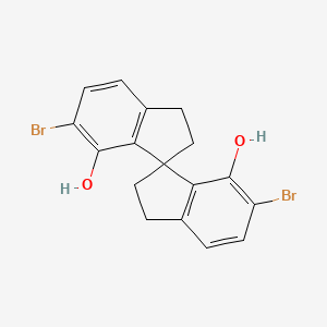 molecular formula C17H14Br2O2 B3244481 (R)-6,6'-Dibromo-2,2',3,3'-tetrahydro-1,1'-spirobi[indene]-7,7'-diol CAS No. 1621066-74-7