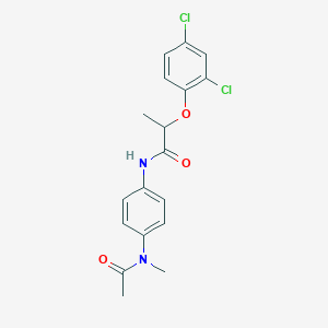 molecular formula C18H18Cl2N2O3 B324449 N-{4-[acetyl(methyl)amino]phenyl}-2-(2,4-dichlorophenoxy)propanamide 