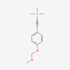molecular formula C13H18O2Si B3244526 (4-Methoxymethoxy-phenylethynyl)-trimethylsilane CAS No. 162271-44-5