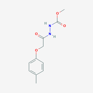 molecular formula C11H14N2O4 B324454 Methyl 2-[(4-methylphenoxy)acetyl]hydrazinecarboxylate 