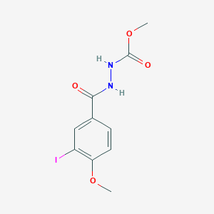molecular formula C10H11IN2O4 B324455 Methyl 2-(3-iodo-4-methoxybenzoyl)hydrazinecarboxylate 