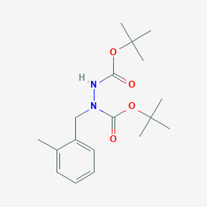 molecular formula C18H28N2O4 B3244555 Di-tert-butyl 1-(2-methylbenzyl)hydrazine-1,2-dicarboxylate CAS No. 1624260-83-8