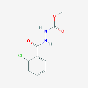 molecular formula C9H9ClN2O3 B324459 Methyl 2-(2-chlorobenzoyl)hydrazinecarboxylate 