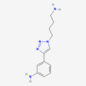 molecular formula C12H17N5 B3244591 3-[1-(4-Aminobutyl)-1h-1,2,3-triazol-4-yl]aniline CAS No. 1626413-52-2