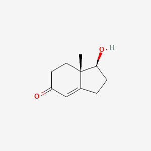 molecular formula C10H14O2 B3244595 1-Hydroxy-7a-methyl-1,2,3,6,7,7a-hexahydro-inden-5-one CAS No. 16271-49-1