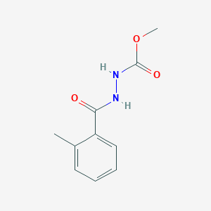 molecular formula C10H12N2O3 B324461 Methyl 2-(2-methylbenzoyl)hydrazinecarboxylate 