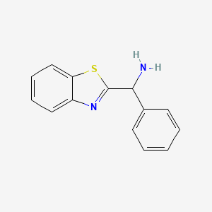 molecular formula C14H12N2S B3244644 1,3-Benzothiazol-2-yl(phenyl)methanamine CAS No. 1629-68-1