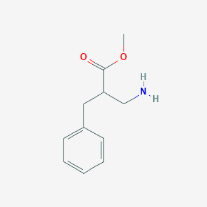 molecular formula C11H15NO2 B3244708 Methyl 3-amino-2-benzylpropanoate CAS No. 163210-86-4