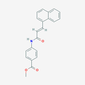 molecular formula C21H17NO3 B324471 Methyl 4-{[3-(1-naphthyl)acryloyl]amino}benzoate 
