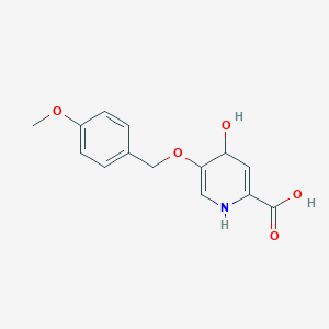 molecular formula C14H15NO5 B3244730 4-Hydroxy-5-((4-methoxybenzyl)oxy)-1,4-dihydropyridine-2-carboxylic acid CAS No. 1632286-08-8