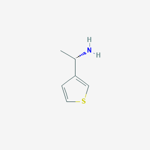 molecular formula C6H9NS B3244796 (S)-1-(Thiophen-3-yl)ethanamine CAS No. 163586-97-8