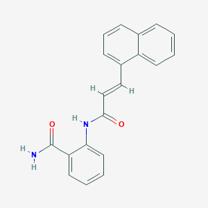 molecular formula C20H16N2O2 B324480 2-{[3-(1-Naphthyl)acryloyl]amino}benzamide 