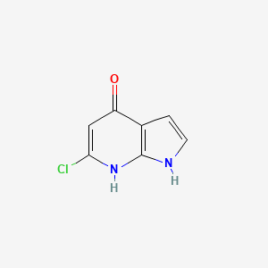 molecular formula C7H5ClN2O B3244869 1H-Pyrrolo[2,3-b]pyridin-4-ol, 6-chloro- CAS No. 1638763-87-7