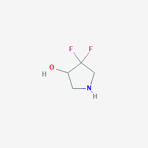 molecular formula C4H7F2NO B3244874 4,4-二氟吡咯烷-3-醇 CAS No. 1638920-21-4