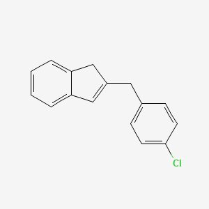 molecular formula C16H13Cl B3244882 2-(4-Chlorobenzyl)-1H-indene CAS No. 16392-77-1