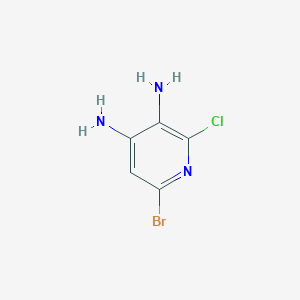 molecular formula C5H5BrClN3 B3244913 6-Bromo-2-chloropyridine-3,4-diamine CAS No. 1639978-21-4