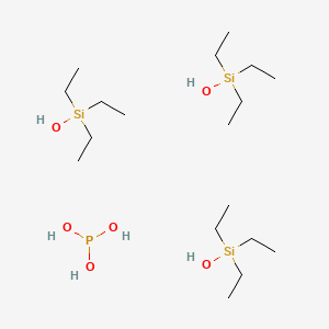 molecular formula C18H51O6PSi3 B3244919 Silanol, 1,1,1-triethyl-, 1,1',1''-phosphite CAS No. 1641-50-5