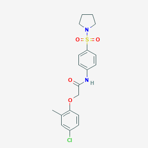 molecular formula C19H21ClN2O4S B324492 2-(4-chloro-2-methylphenoxy)-N-[4-(pyrrolidin-1-ylsulfonyl)phenyl]acetamide 