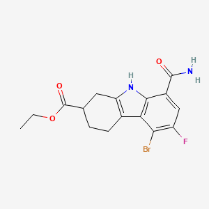 molecular formula C16H16BrFN2O3 B3244921 5-溴-8-氨基甲酰基-6-氟-2,3,4,9-四氢-1H-咔唑-2-甲酸乙酯 CAS No. 1643156-20-0