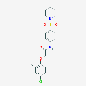 molecular formula C20H23ClN2O4S B324493 2-(4-chloro-2-methylphenoxy)-N-[4-(1-piperidinylsulfonyl)phenyl]acetamide 