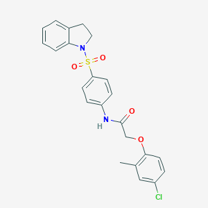 molecular formula C23H21ClN2O4S B324494 2-(4-chloro-2-methylphenoxy)-N-[4-(2,3-dihydro-1H-indol-1-ylsulfonyl)phenyl]acetamide 