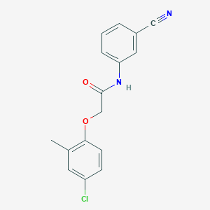 molecular formula C16H13ClN2O2 B324496 2-(4-chloro-2-methylphenoxy)-N-(3-cyanophenyl)acetamide 