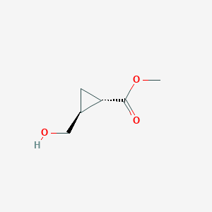 molecular formula C6H10O3 B3244962 methyl (1S,2S)-2-(hydroxymethyl)cyclopropane-1-carboxylate CAS No. 164577-01-9