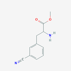 molecular formula C11H12N2O2 B3244968 Methyl 2-amino-3-(3-cyanophenyl)propanoate CAS No. 164648-62-8