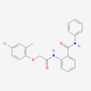 molecular formula C22H19ClN2O3 B324497 2-{[(4-chloro-2-methylphenoxy)acetyl]amino}-N-phenylbenzamide 