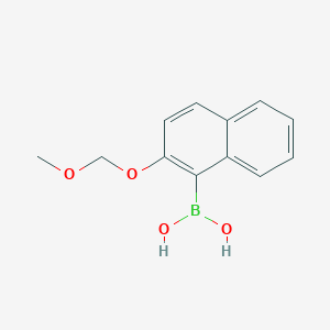 molecular formula C12H13BO4 B3244976 (2-(Methoxymethoxy)naphthalen-1-yl)boronic acid CAS No. 1647102-86-0