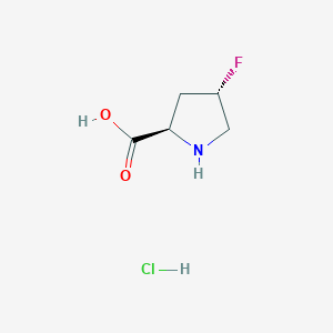 molecular formula C5H9ClFNO2 B3244987 (2R,4S)-4-fluoropyrrolidine-2-carboxylic acid hydrochloride CAS No. 1648910-82-0