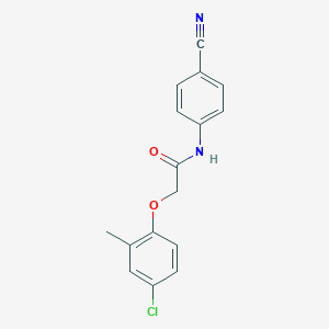 molecular formula C16H13ClN2O2 B324499 2-(4-chloro-2-methylphenoxy)-N-(4-cyanophenyl)acetamide 