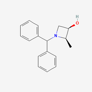 molecular formula C17H19NO B3244991 (2R,3R)-1-(diphenylmethyl)-2-methylazetidin-3-ol CAS No. 164906-65-4