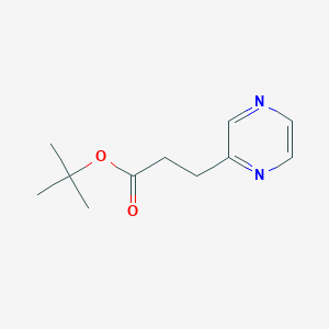 molecular formula C11H16N2O2 B3245074 Tert-butyl 3-(pyrazin-2-yl)propanoate CAS No. 165530-42-7