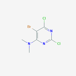 molecular formula C6H6BrCl2N3 B3245078 5-bromo-2,6-dichloro-N,N-dimethylpyrimidin-4-amine CAS No. 1656291-41-6