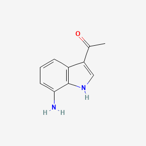 molecular formula C10H10N2O B3245087 1-(7-amino-1H-indol-3-yl)ethanone CAS No. 165669-20-5