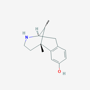molecular formula C14H19NO B3245113 2,6-Methano-3-benzazocin-8-ol, 1,2,3,4,5,6-hexahydro-6,11-dimethyl-, (2R,6R,11R)- CAS No. 16603-67-1