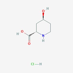 molecular formula C6H12ClNO3 B3245115 (2S,4S)-4-hydroxypiperidine-2-carboxylic acid HCl CAS No. 166042-99-5
