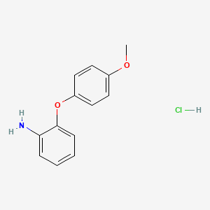 molecular formula C13H14ClNO2 B3245128 [2-(4-Methoxyphenoxy)phenyl]amine hydrochloride CAS No. 166100-71-6