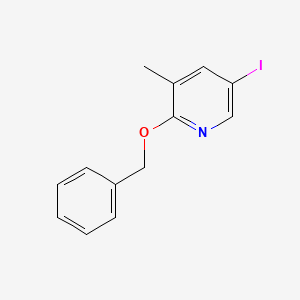 molecular formula C13H12INO B3245135 2-(苄氧基)-5-碘-3-甲基吡啶 CAS No. 166266-20-2