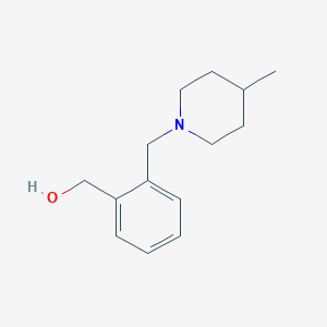 molecular formula C14H21NO B324514 {2-[(4-Methylpiperidin-1-yl)methyl]phenyl}methanol 